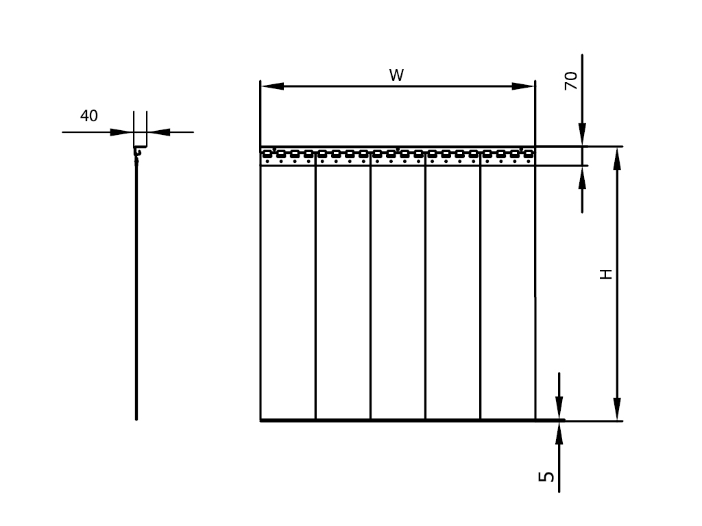 Полосовая пленочная завеса ПВХ.